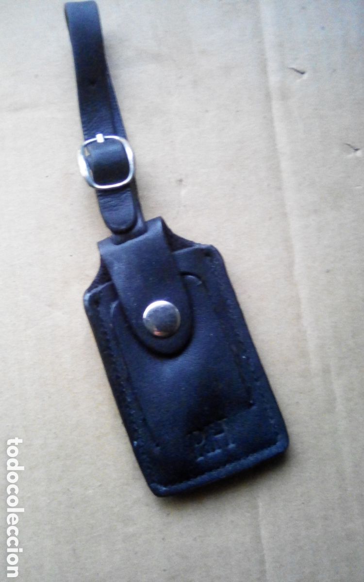 Coleccionismo: PdH (Pedro del Hierro). Identificador porta etiqueta de maleta. Es de piel.