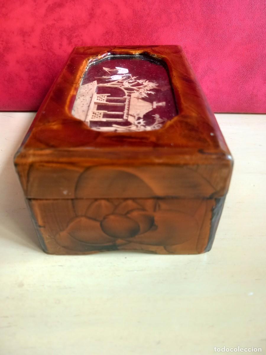 Coleccionismo: Joyero de madera lacada y diorama en corcho. - Foto 5