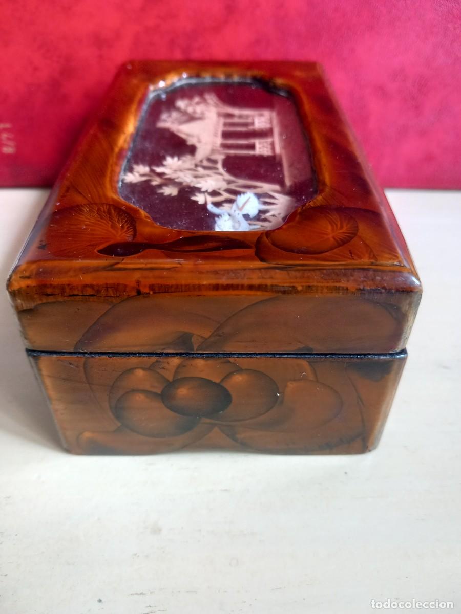 Coleccionismo: Joyero de madera lacada y diorama en corcho. - Foto 7