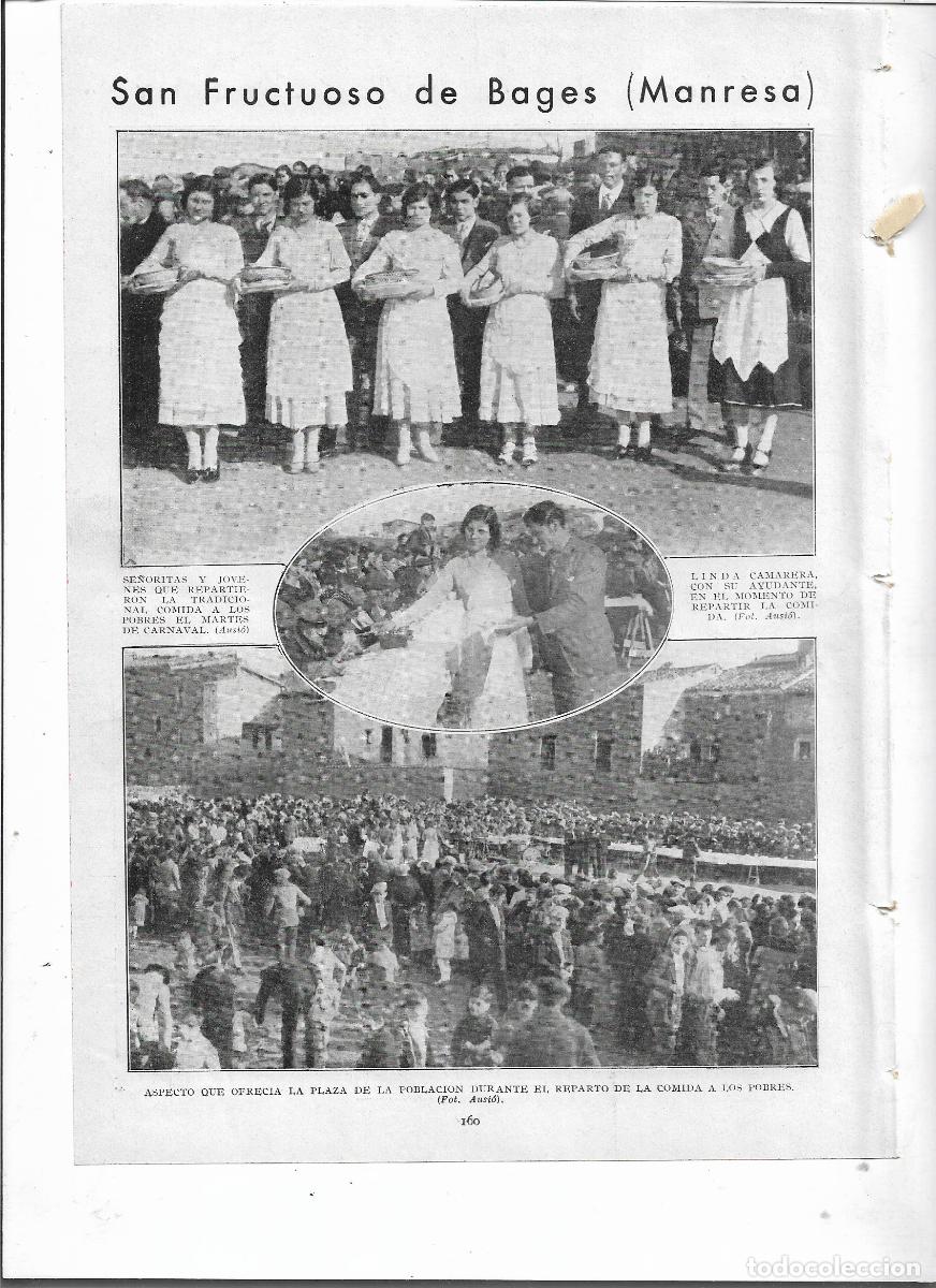 Sammelleidenschaft Papier: A&Ntilde;O 1933 RECORTE PRENSA SANT FRUITOS DE BAGES PLAZA REPARTO DE COMIDA A LOS POBRES