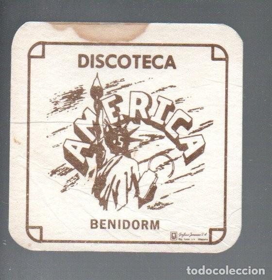 Coleccionismo: ANTIGUO POSAVASOS, DISCOTECA AMERICA - BENIDORM.