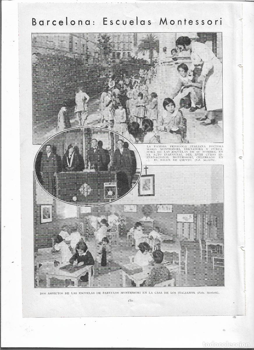 Collecting paper: A&Ntilde;O 1933 RECORTE PRENSA EDUCACION BARCELONA ESCUELA MARIA MONTESSORI