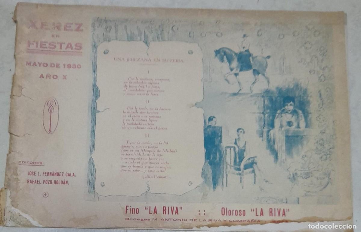 Coleccionismo: JEREZ EN FIESTAS, MAYO DE 1930, A&Ntilde;O X , CON PUBLICIDAD DE &Eacute;POCA Y MUERTE DE MIGUEL PRIMO DE RIVERA