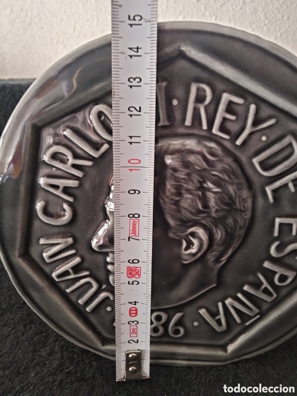 Coleccionismo: Hucha de porcelana con forma de moneda - Foto 5