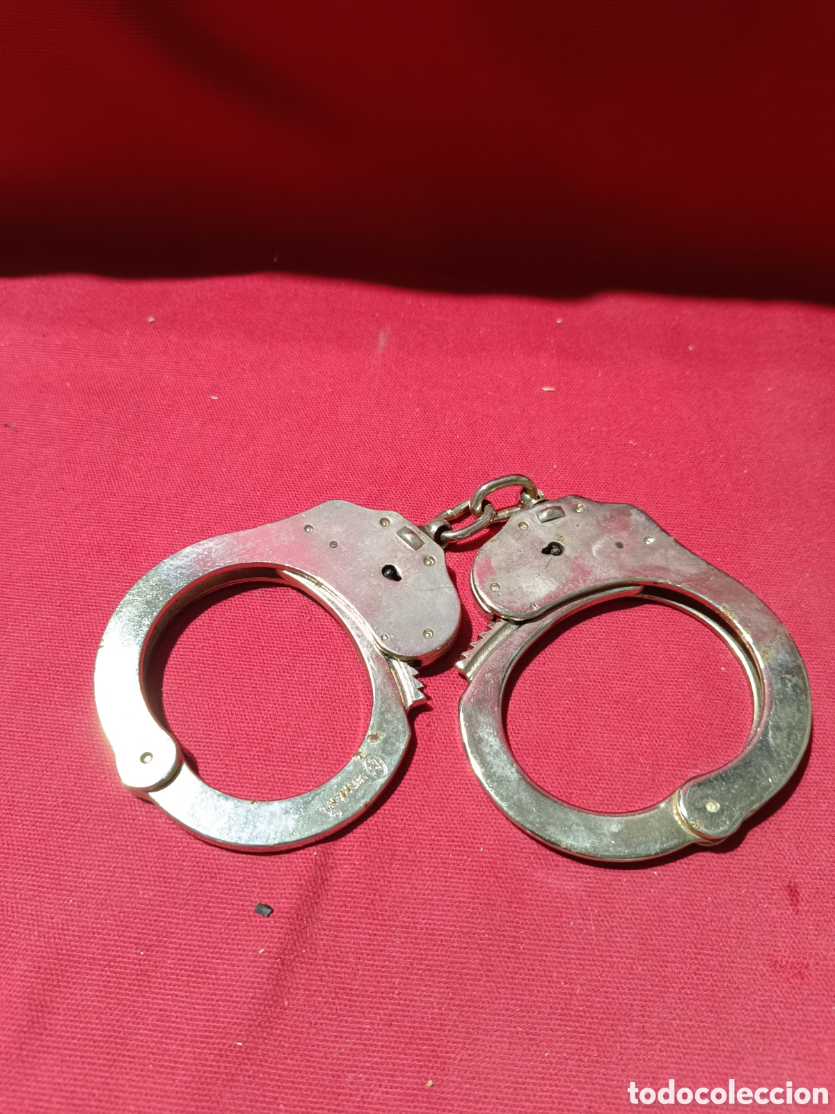 Coleccionismo: Pareja de esposas de la marca Leismann SIN LLAVE - Foto 5