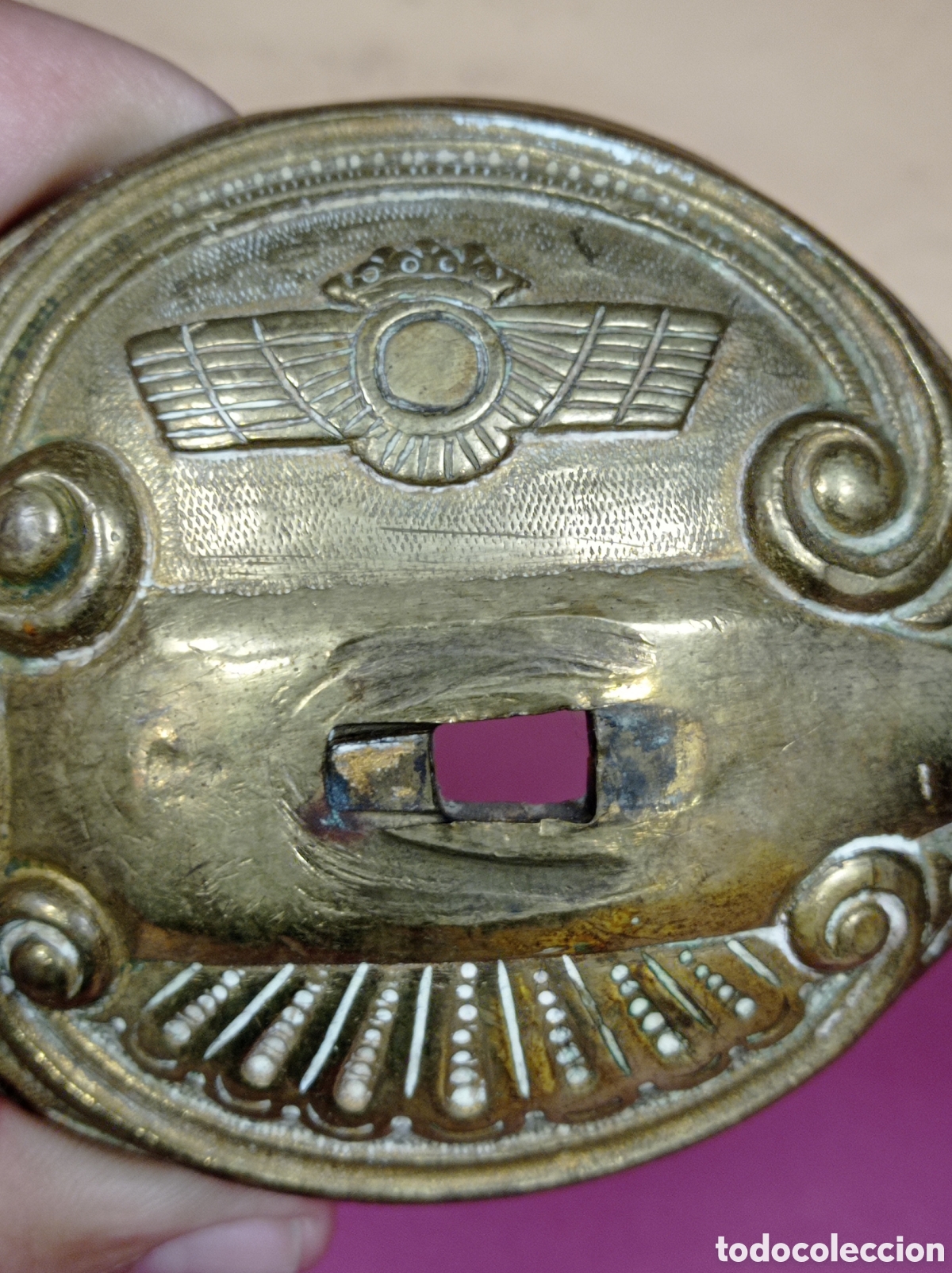 Coleccionismo: Cazoleta para sable militar Ejercito del aire - Foto 1