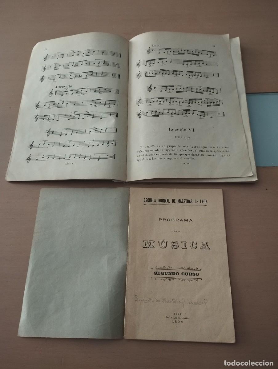 Coleccionismo: Libro y programa de m&uacute;sica 1927 maestras de le&oacute;n - Foto 1