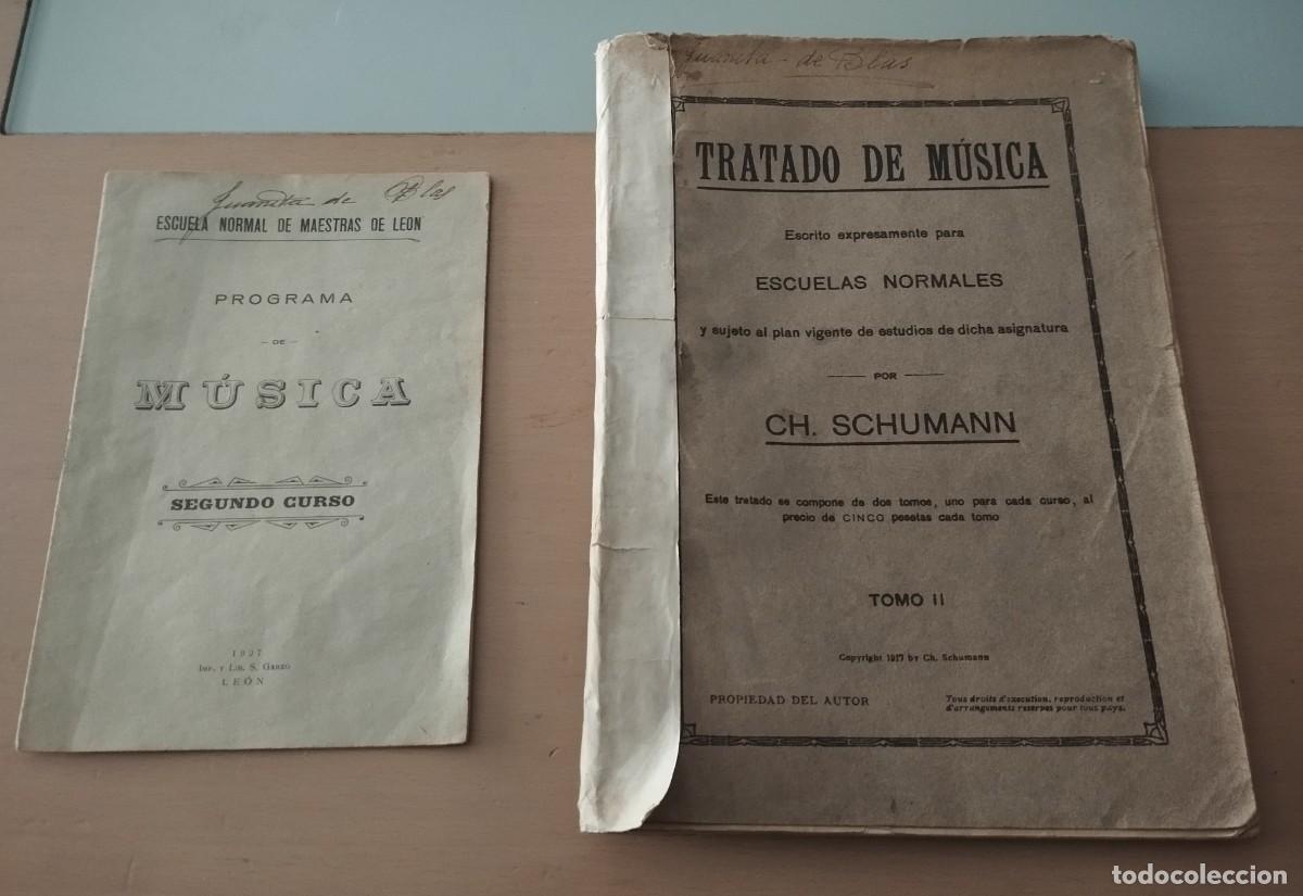 Coleccionismo: Libro y programa de m&uacute;sica 1927 maestras de le&oacute;n - Foto 2