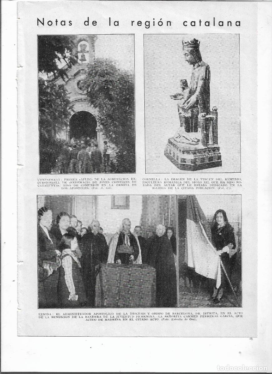 Coleccionismo: A&Ntilde;O 1933 RECORTE PRENSA MONTSERRAT ERMITA PRIMER APLEC AGRUPACION EXCURSIONISTA JOVES CRISTIANS