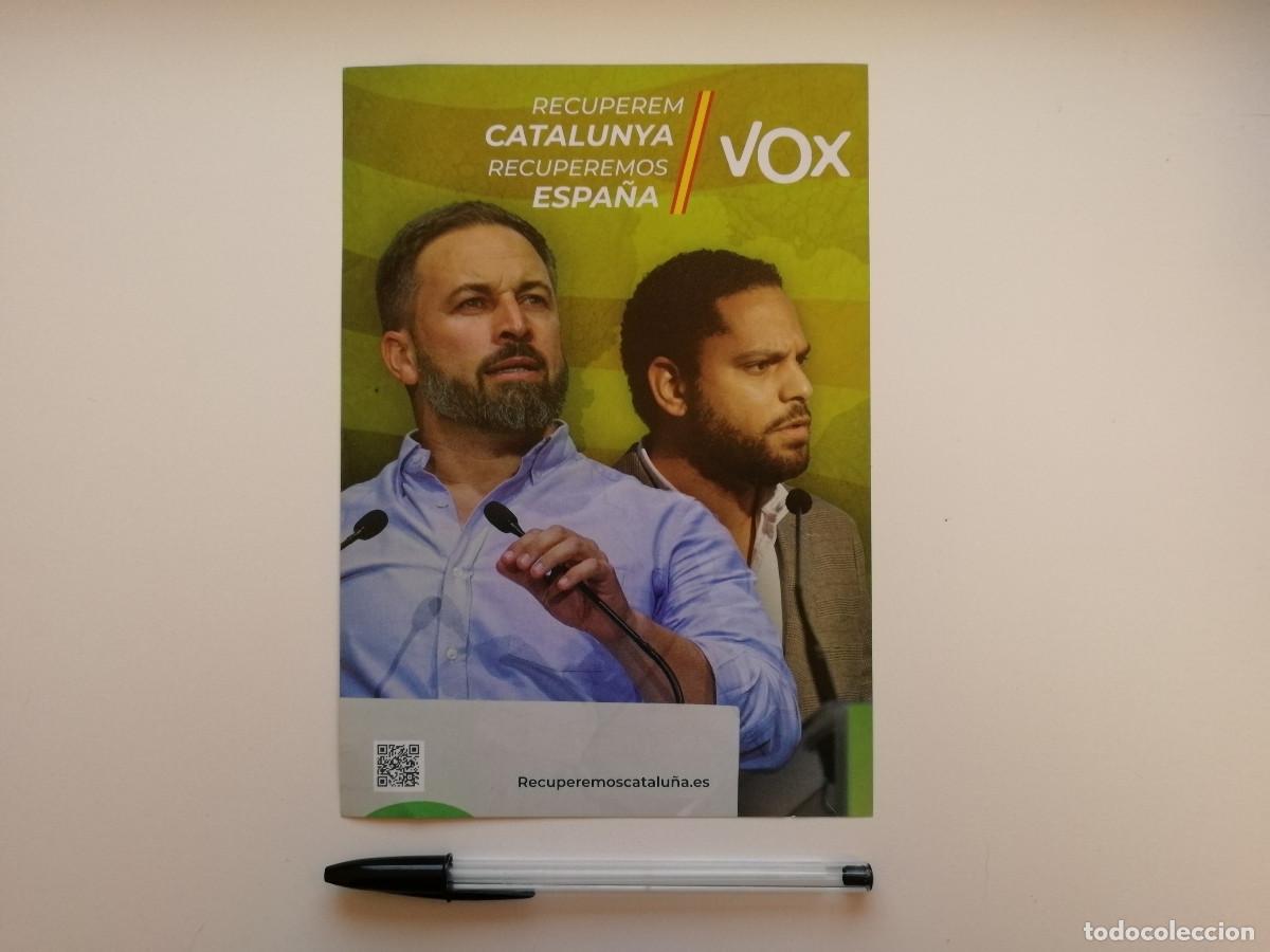 Colecionismo: FOLLETO ORIGINAL - SANTIAGO ABASCAL ESPA&Ntilde;A - VOX - POLITICA - ANTI INDEPENDENTISMO - CATALU&Ntilde;A