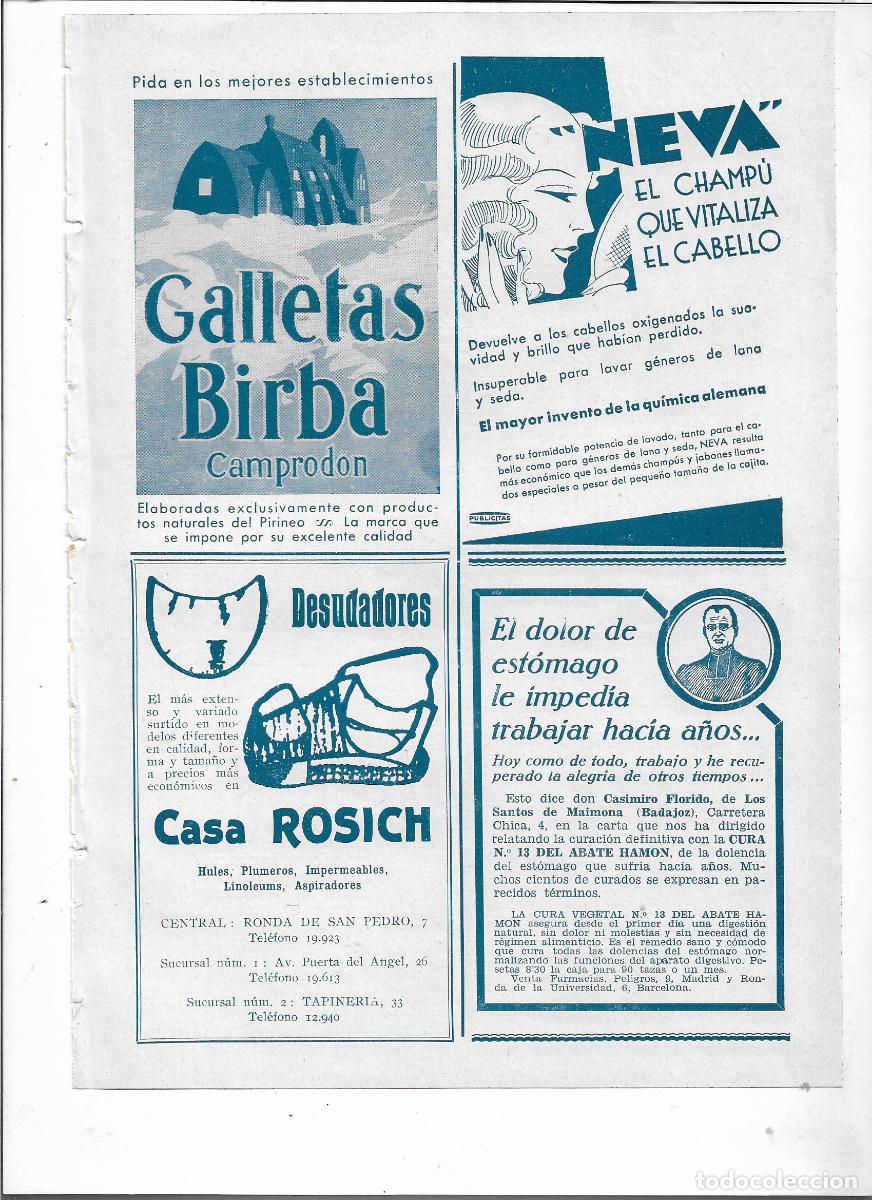 Colecionismo: A&Ntilde;O 1933 RECORTE PRENSA PUBLICIDAD BARCELONA COMERCIO TIENDA CASA ROSICH DESUADORES HULES PLUMEROS