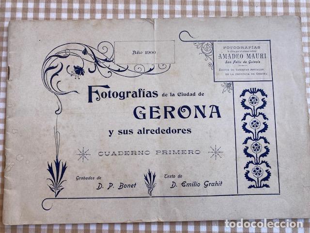 Coleccionismo: Gerona. 1900- Cuaderno de Fotografias 32 vistas. Fotografias de Amadeu Mauri