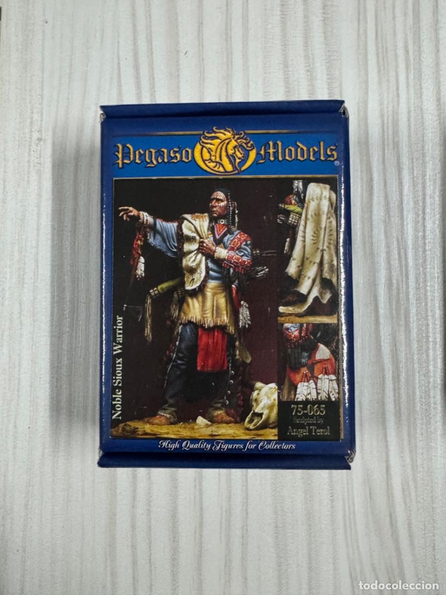 Coleccionismo: FIGURA EN METAL PEGASO MODELS NOBLE SIOUX WARRIOR