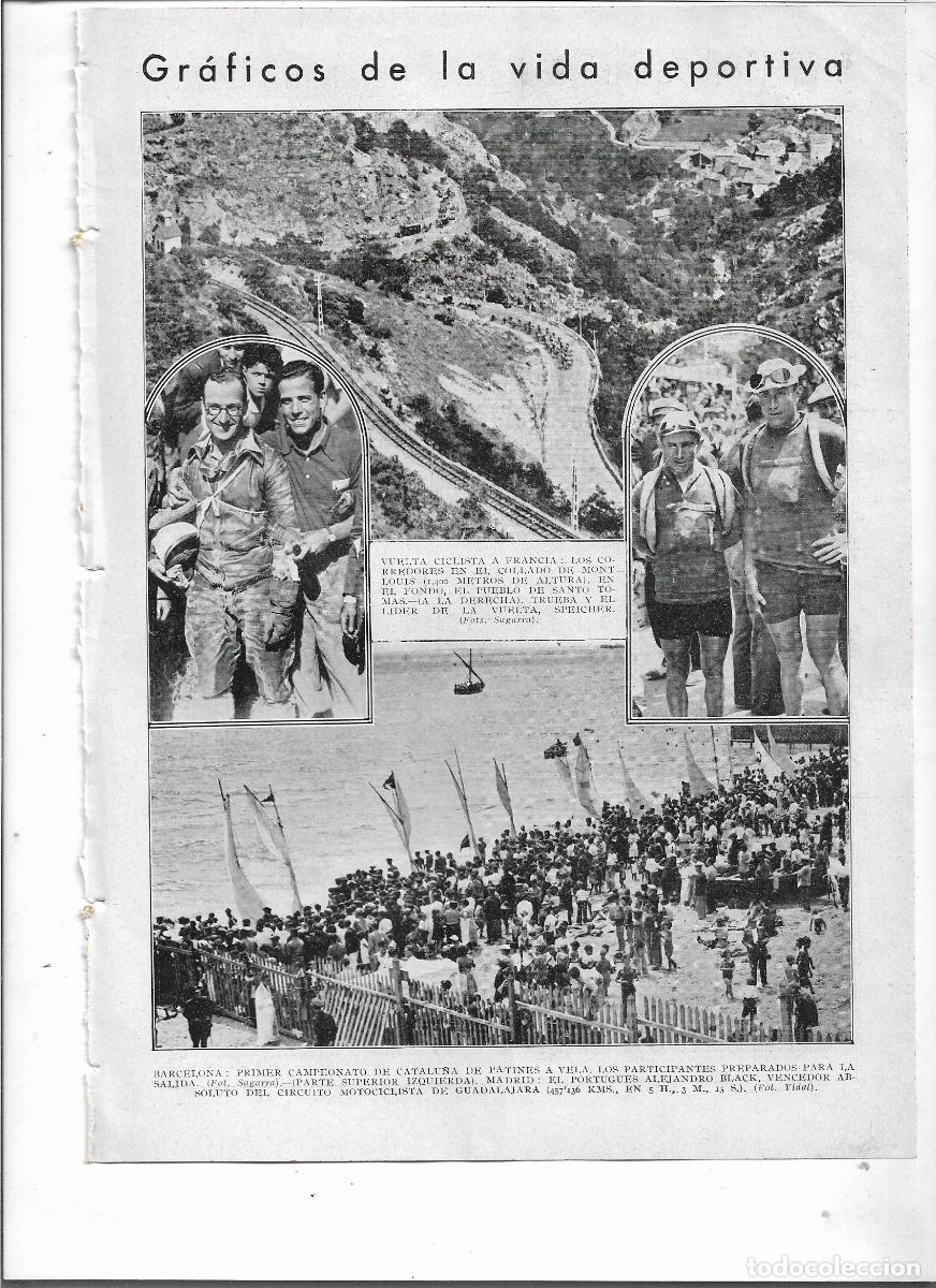 Coleccionismo: A&Ntilde;O 1933 RECORTE PRENSA DEPORTES BARCELONA PRIMER CAMPEONATO CATALU&Ntilde;A DE PATINES A VELA PUERTO