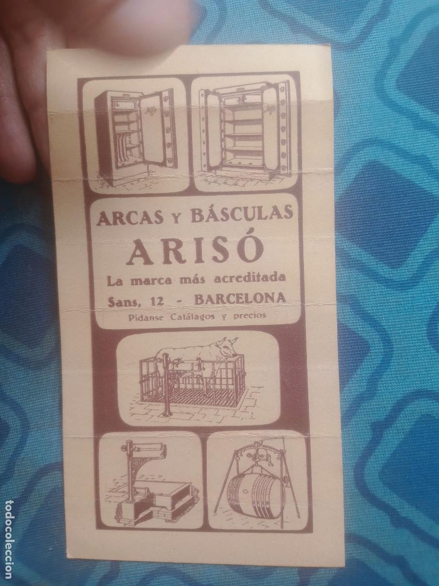 Coleccionismo: Publicidad ARCAS Y BASCULAS ARISO, Barcelona