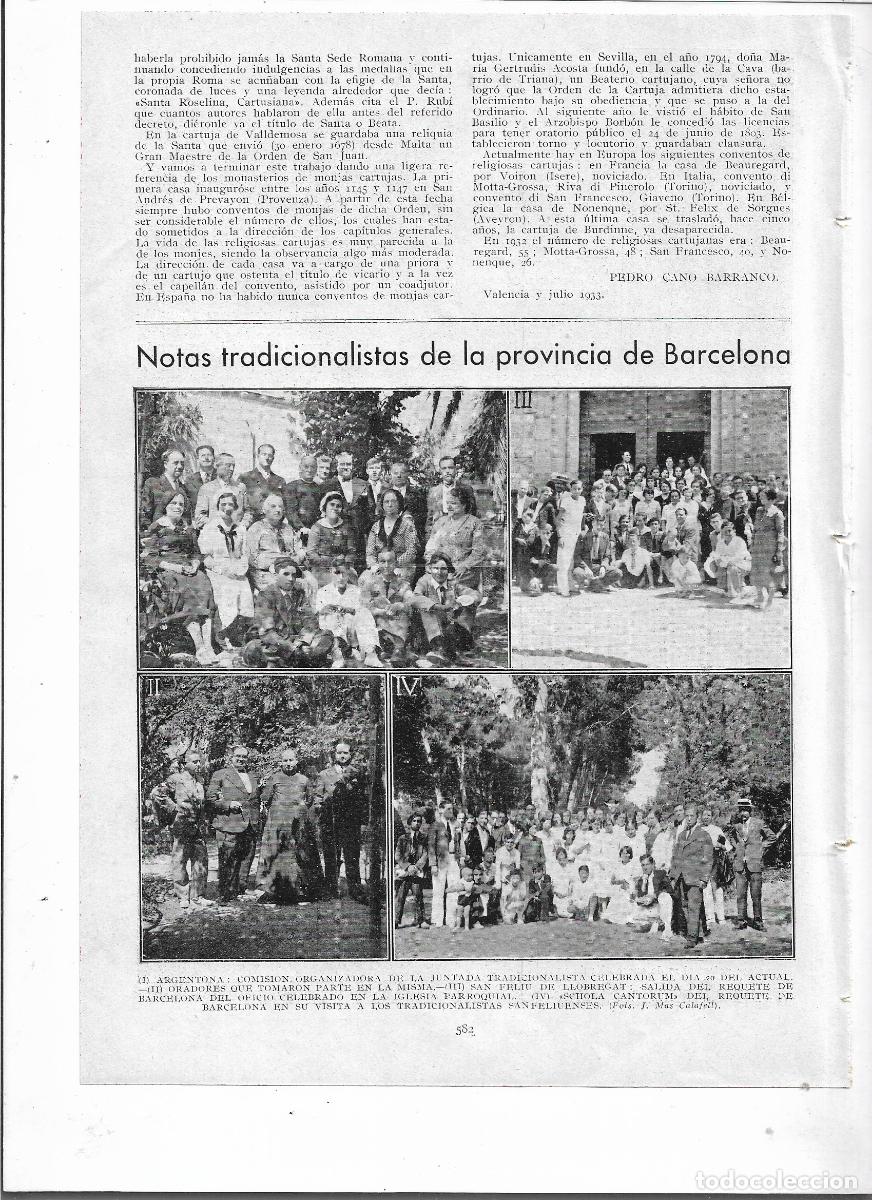 Collectionnisme: A&Ntilde;O 1933 RECORTE PRENSA SANT FELIU DE LLOBREGAT VISITA CORO SCHOLA CANTORUM DEL REQUETE DE BARCELONA