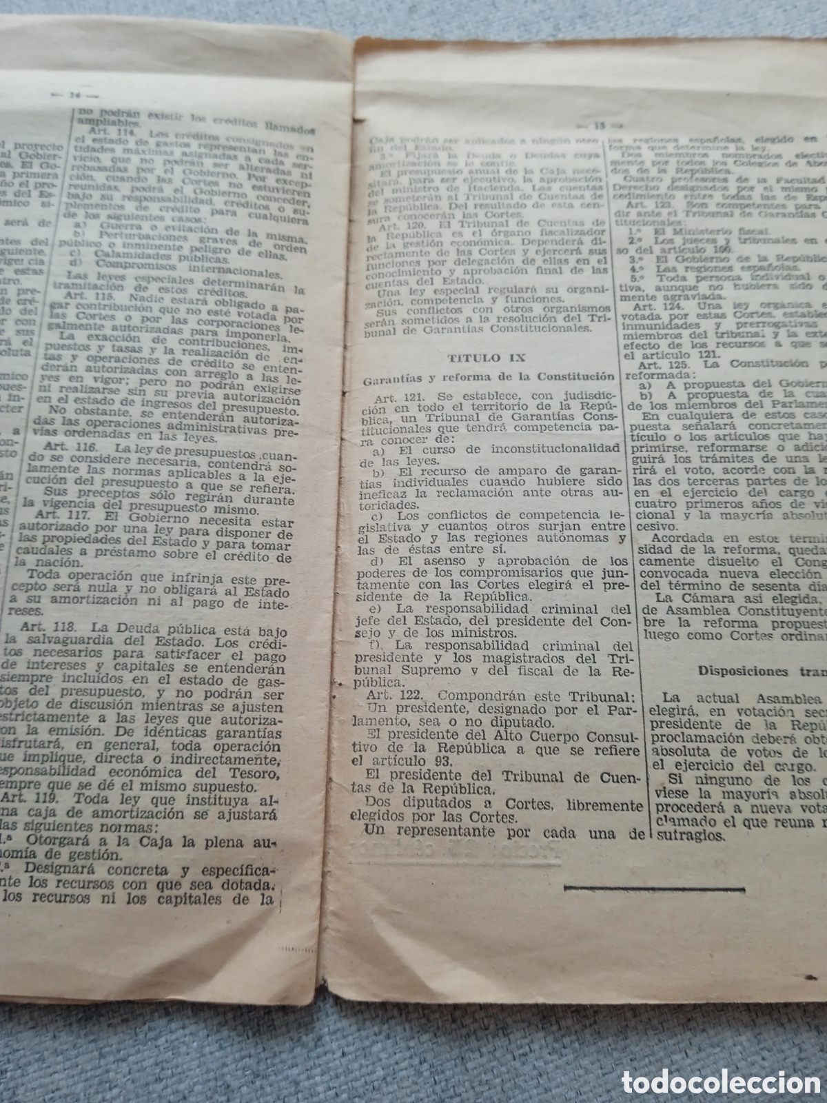 Coleccionismo: Texto nueva Constituci&oacute;n Rep&uacute;blica 1931 - Foto 4