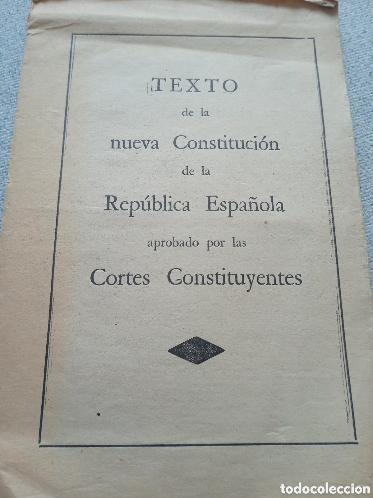 Coleccionismo: Texto nueva Constituci&oacute;n Rep&uacute;blica 1931 - Foto 1
