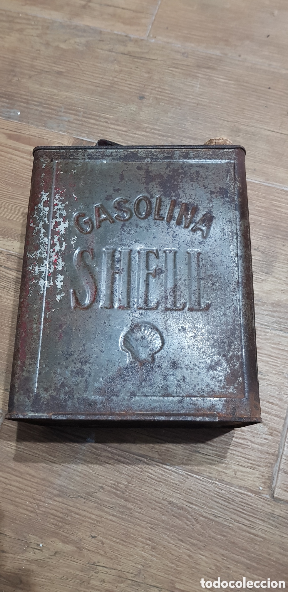 Coleccionismo: Lata shell original 10 litros