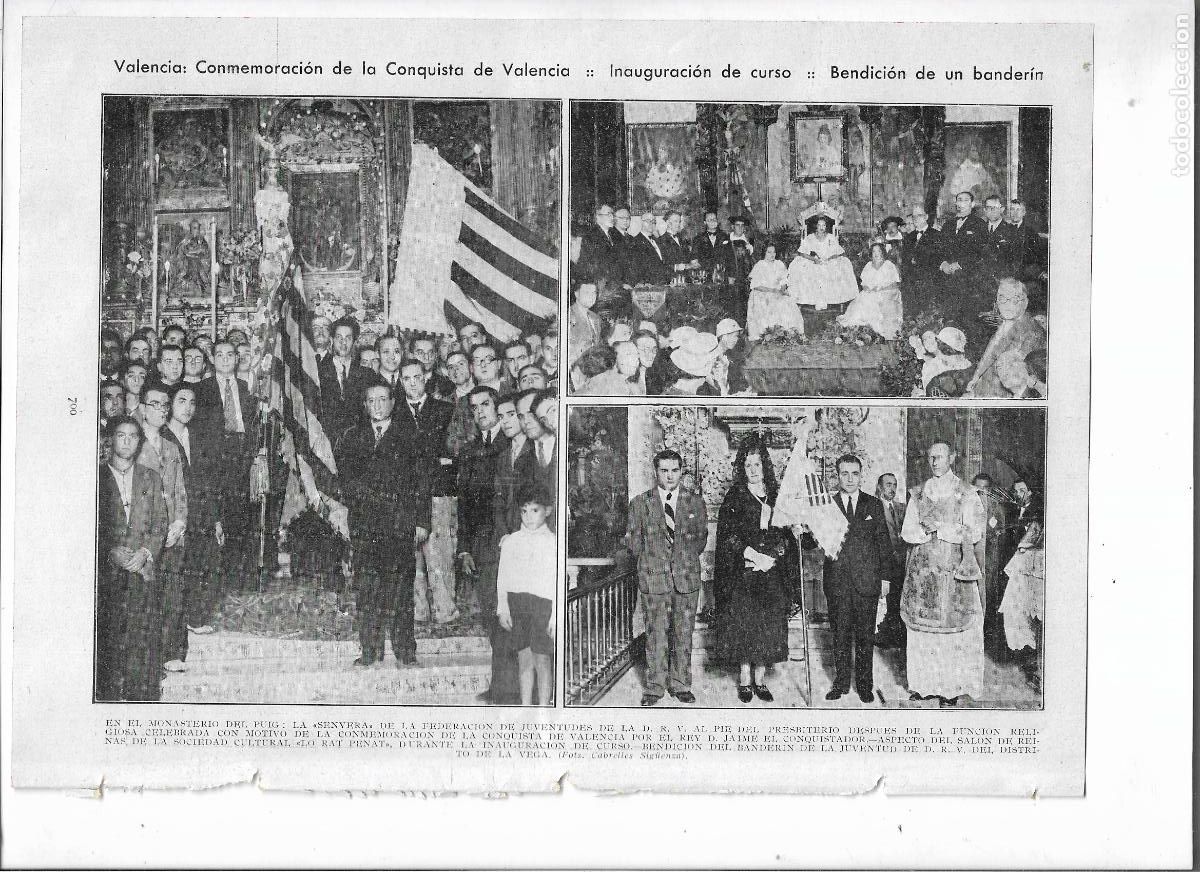 Coleccionismo: A&Ntilde;O 1933 RECORTE PRENSA VALENCIA LO RAT PENAT INAUGURACION CURSO