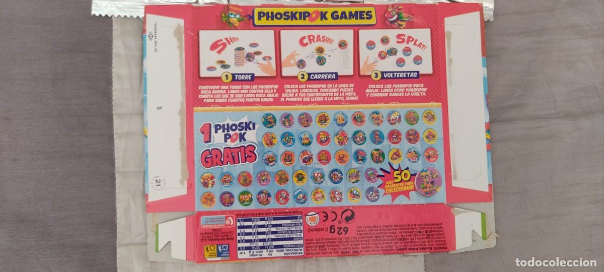 Coleccionismo: Lote caja y envoltorios de phoskitos superthings - Foto 4