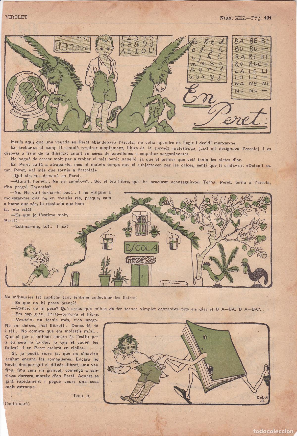 Collectionnisme: 7 RECORTES DE PRENSA - VIROLET A&Ntilde;OS 20 - DIBUJOS DE LOLA ANGLADA