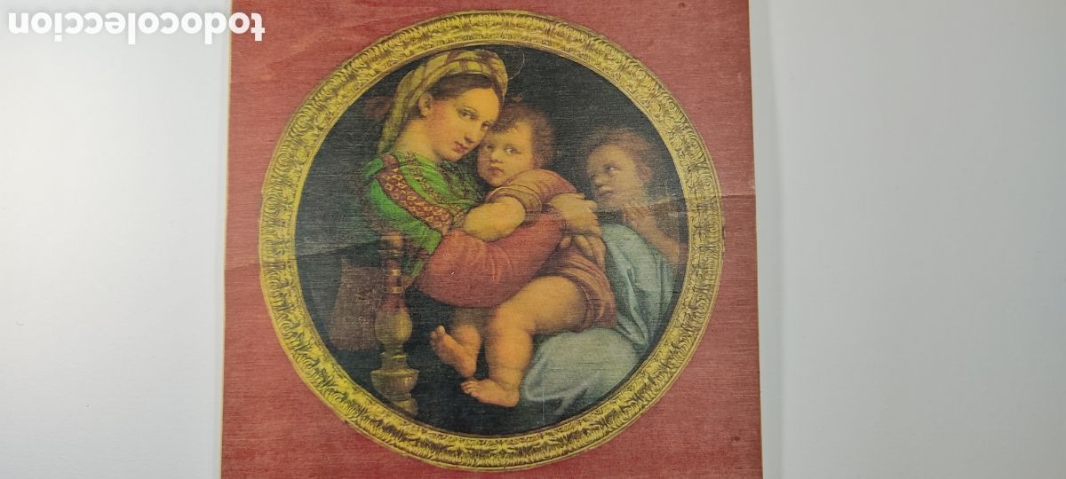Colecionismo: LA VIRGEN DE LA SILLA, IMPRESION DIGITAL SOBRE TABLA DE MADERA DEL C&Eacute;LEBRE CUADRO DE RAFAEL