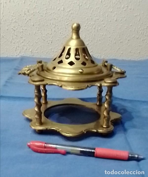 Coleccionismo: quemador de incienso de bronce - Foto 1
