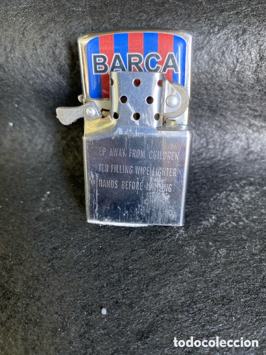 Coleccionismo: Mechero tipo zippo del Barsa - Foto 2