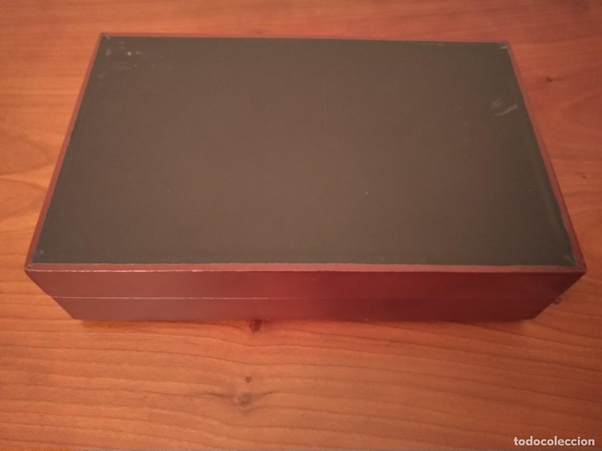 Coleccionismo: CAJA DE TABACO, MADERA Y PIEL, VINTAGE - Foto 8