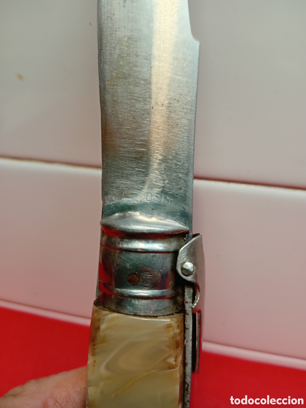 Coleccionismo: Antigua navaja carraca de 7 muelles - Foto 4