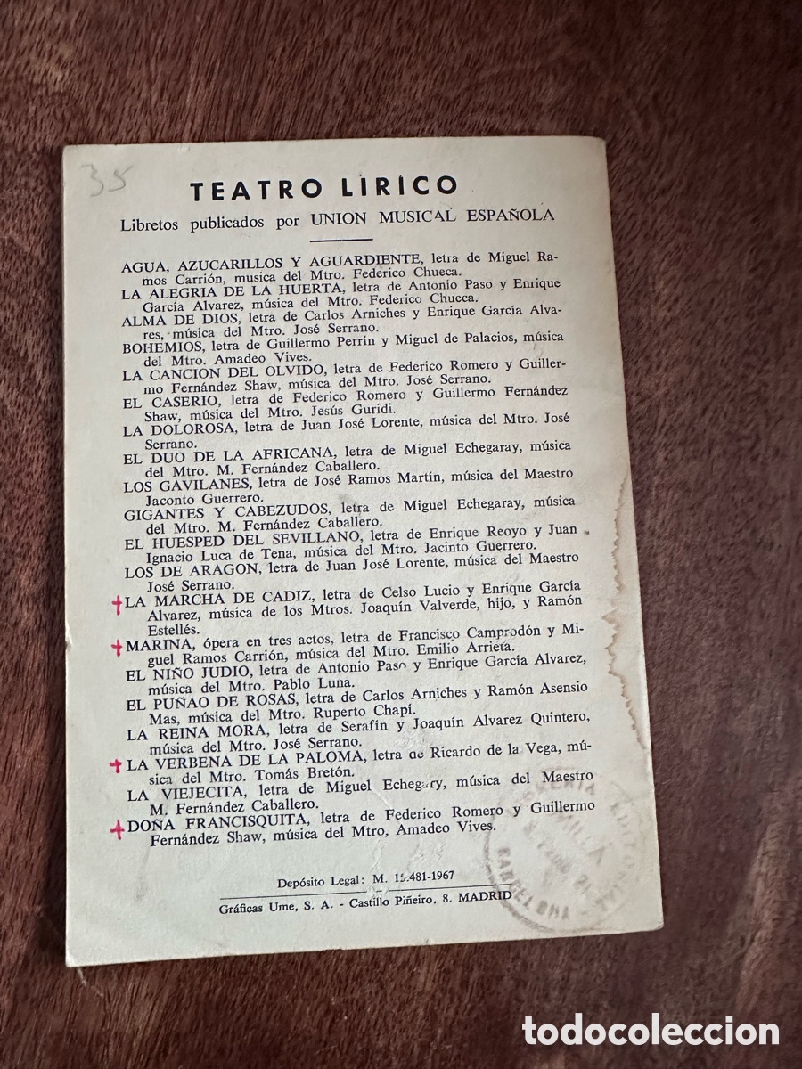 Coleccionismo: Libreto La Dolorosa edici&oacute;n 1967 - Foto 2