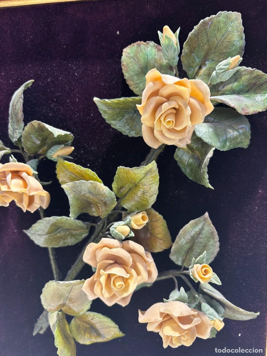 Coleccionismo: CUADRO FLORES RELIEVE VINTAGE - Foto 3