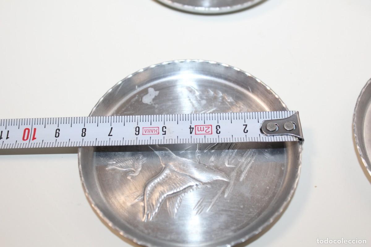 Coleccionismo: 6 PLATILLOS O POSAVASOS DE ALUMINIO - Foto 4