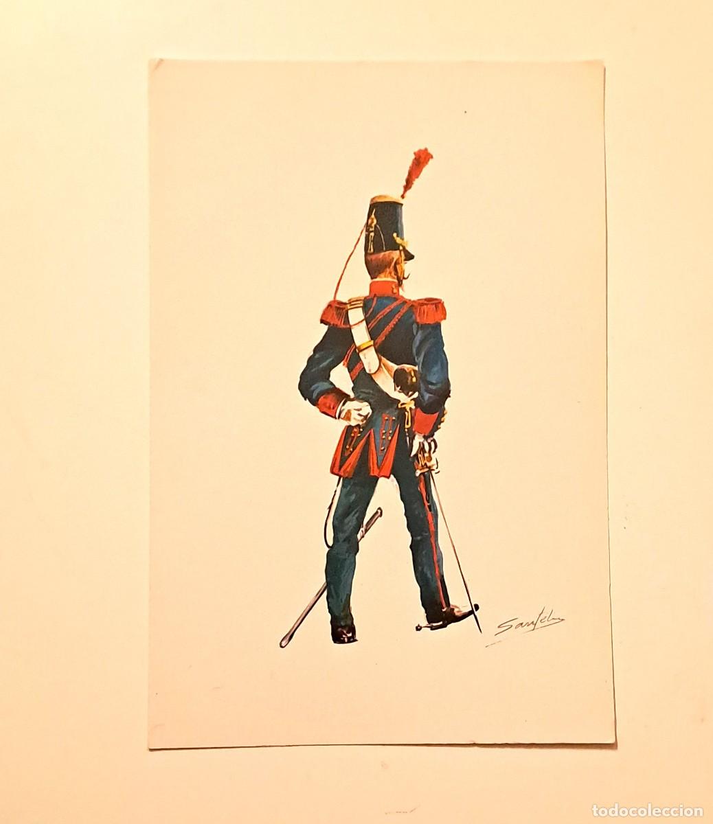 Coleccionismo: TARJETA MILITAR A DOBLE HOJA - ARTILLERIA A CABALLO 1830 (21 x 14 cm)