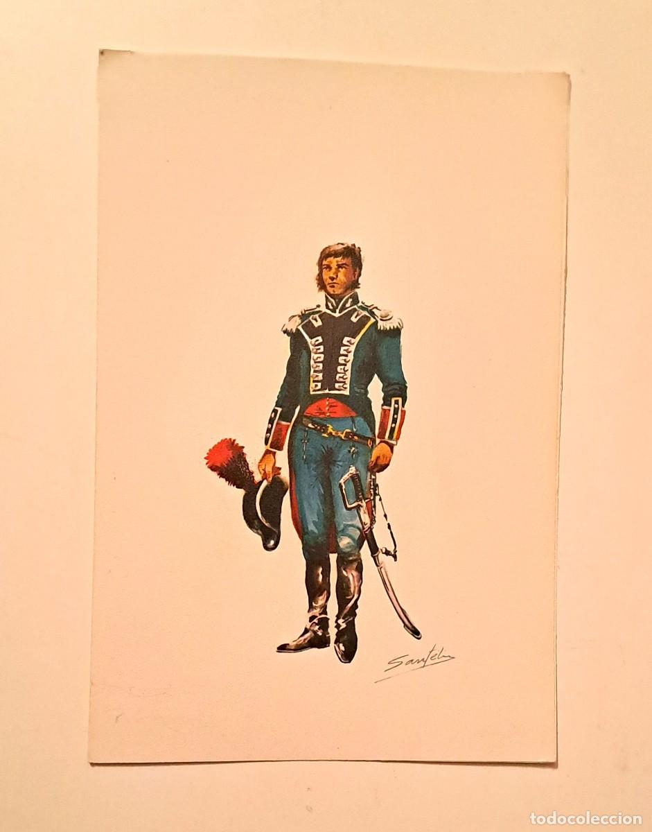 Coleccionismo: TARJETA MILITAR A DOBLE HOJA - OFICIAL DE INGENIERO 1805 (21 x 14 cm)