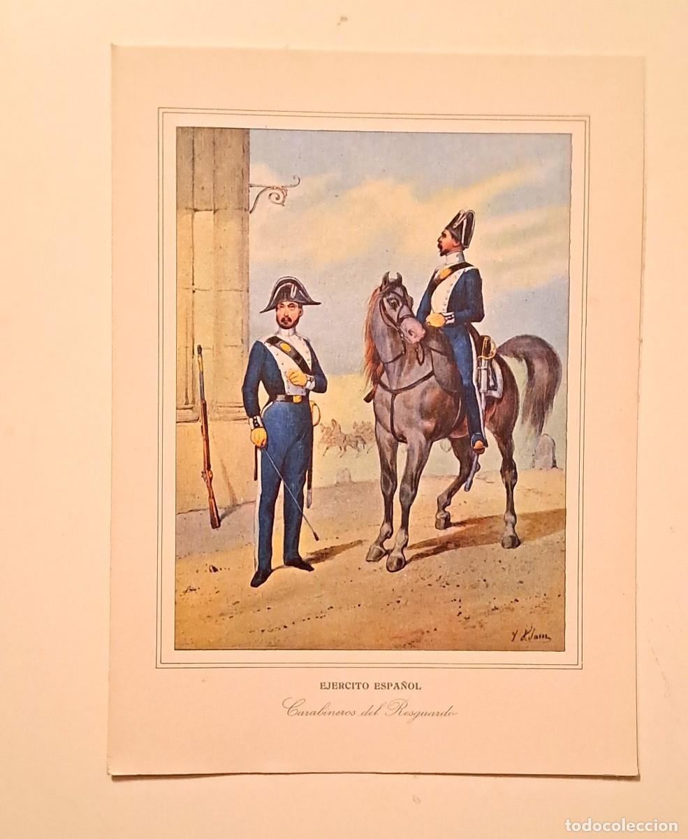 Coleccionismo: TARJETA MILITAR A DOBLE HOJA - CARABINEROS DEL RESGUARDO (18 x 13 cm)