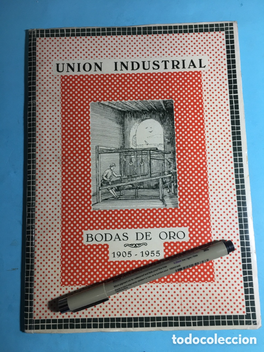 Sammelleidenschaft Papier: 1905 1955 TEXTIL BARCELONA 'UNI&Oacute;N INDUSTRIAL BODAS DE ORO' PEQUE&Ntilde;O IMPRESO SOBRE TELA CONMEMORATIVO
