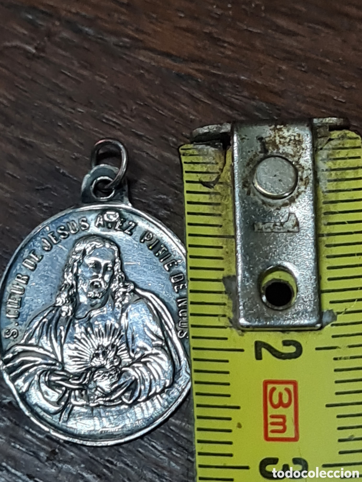 Coleccionismo: Antigua medalla Coraz&oacute;n de Jesus - Foto 3