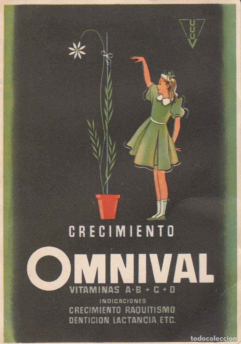 Coleccionismo: A&Ntilde;OS 50 -PUBLICIDAD FARMACIA - CRECIMIENTO OMNIVAL - LAB. ULZURRUN