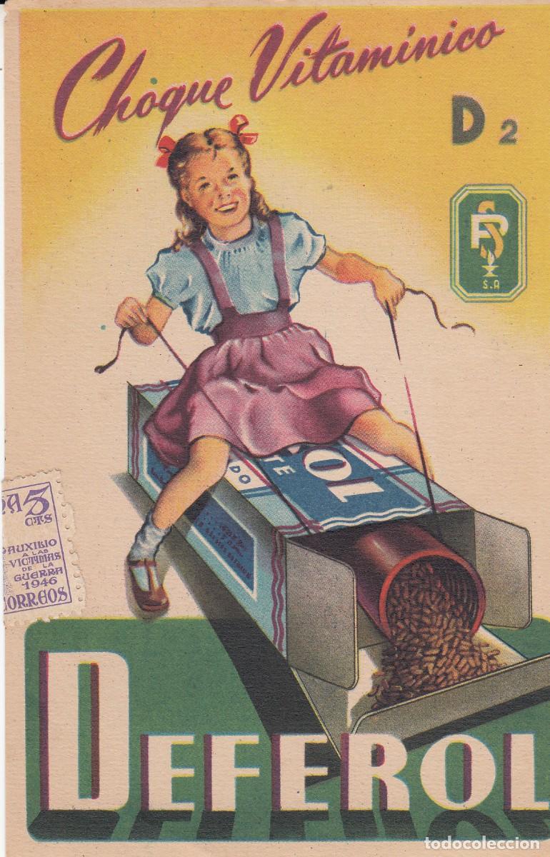 Coleccionismo: A&Ntilde;OS 50 -PUBLICIDAD FARMACIA - CHOQUE VITAM&Iacute;NICO DEFEROL - LAB. PAGES SARRIAS BARCELONA
