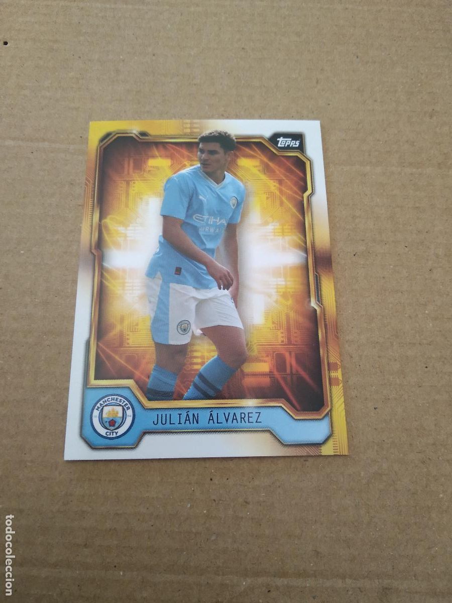 Coleccionismo: MANG-3 JULIAN ALVAREZ CROMO FUTBOL TOPPS MANCHESTER CITY 2023