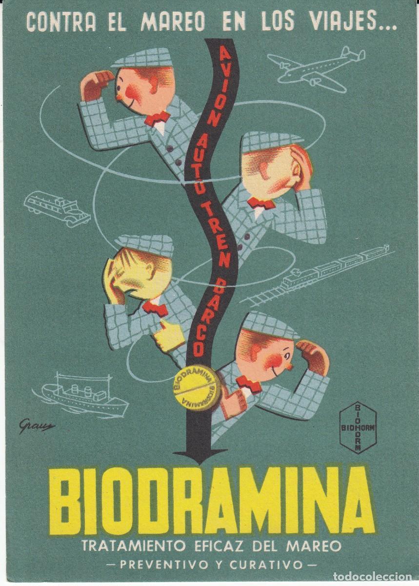 Sammelleidenschaft Papier: A&Ntilde;OS 50 -PUBLICIDAD FARMACIA - BIODRAMINA DE BIOCHORM - URIACH