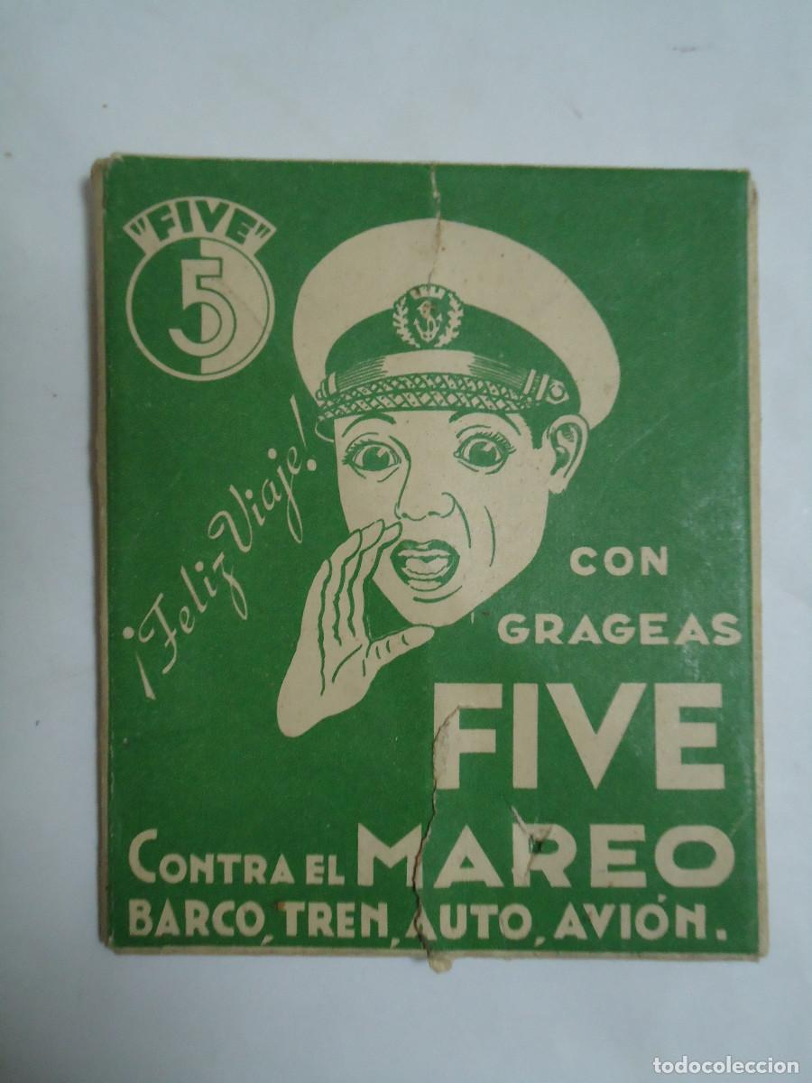 Coleccionismo: ESTUCHE PUBLICITARIO DE GRAGEAS FIVE CONTRA EL MAREO Y LAPIZ TERMOSAN. PP- 11
