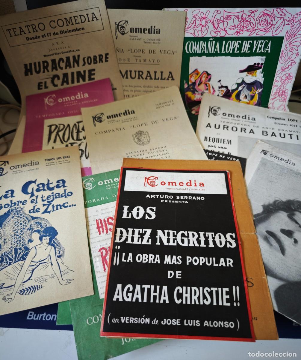 Coleccionismo: TEATRO COMEDIA - BARCELONA- LOTE 16 PROGRAMAS - Foto 1