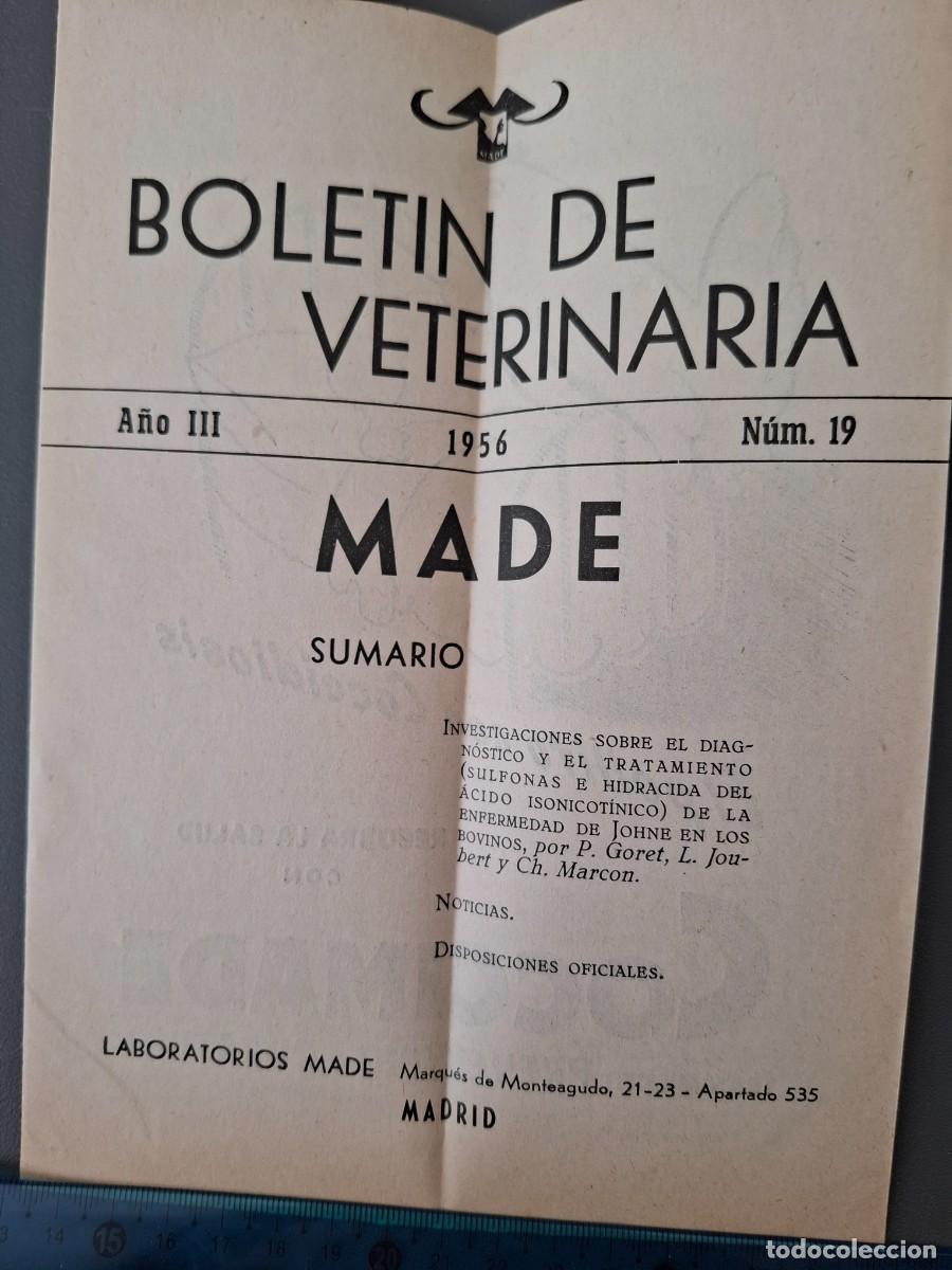 Collecting paper: Boletin de veterinaria Made - 1956