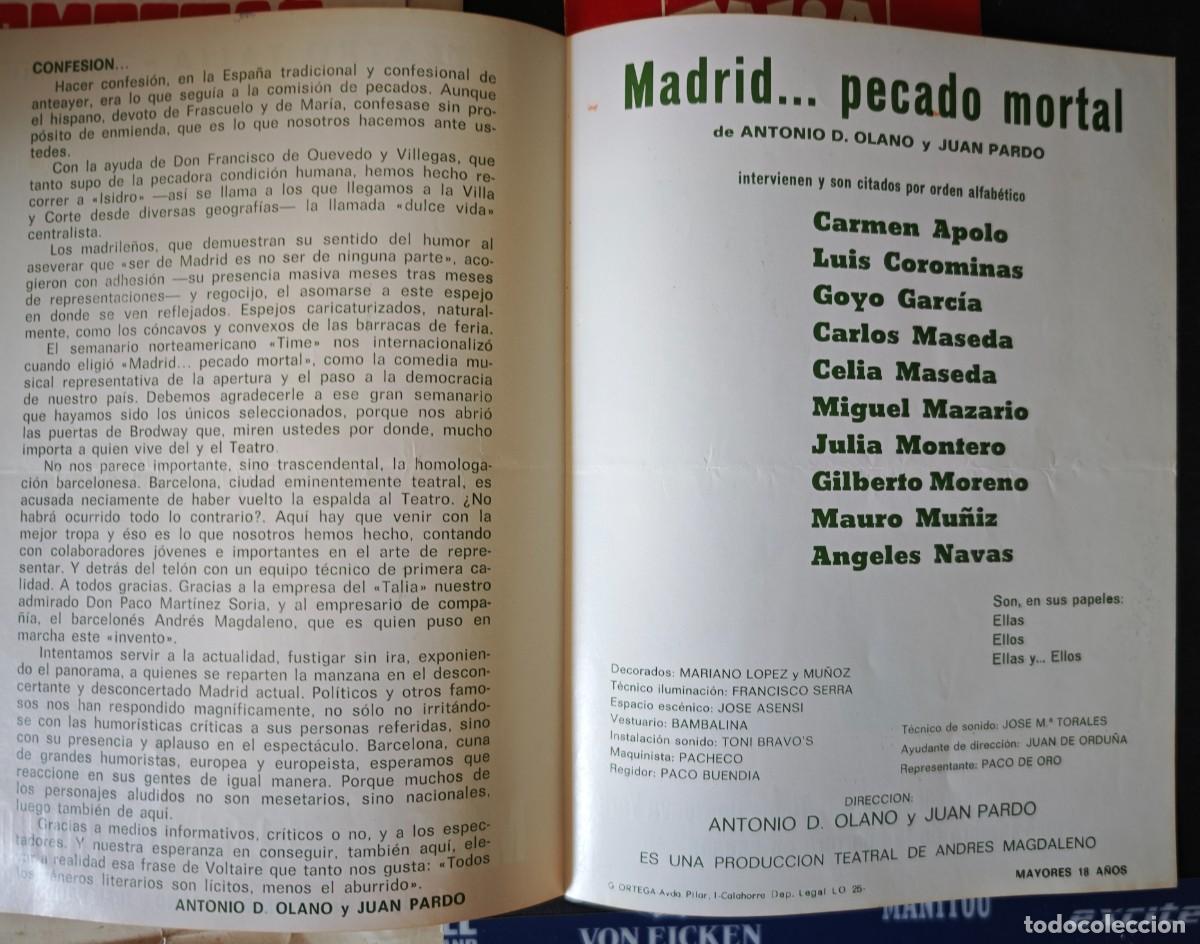 Coleccionismo: TEATRO TALIA - BARCELONA - LOTE 5 PROGRAMAS - Foto 11