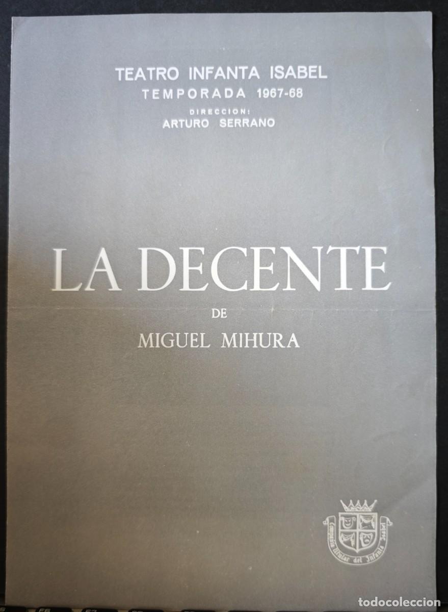 Coleccionismo: TESTRO INFANTA ISABEL- MADRID- LA DECENTE - Foto 1