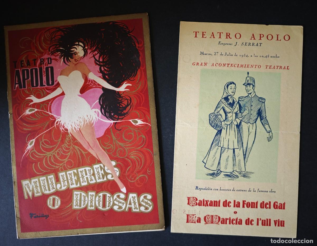 Coleccionismo: TEATRO APOLO - BARCELONA- 2 PROGRAMAS - Foto 1