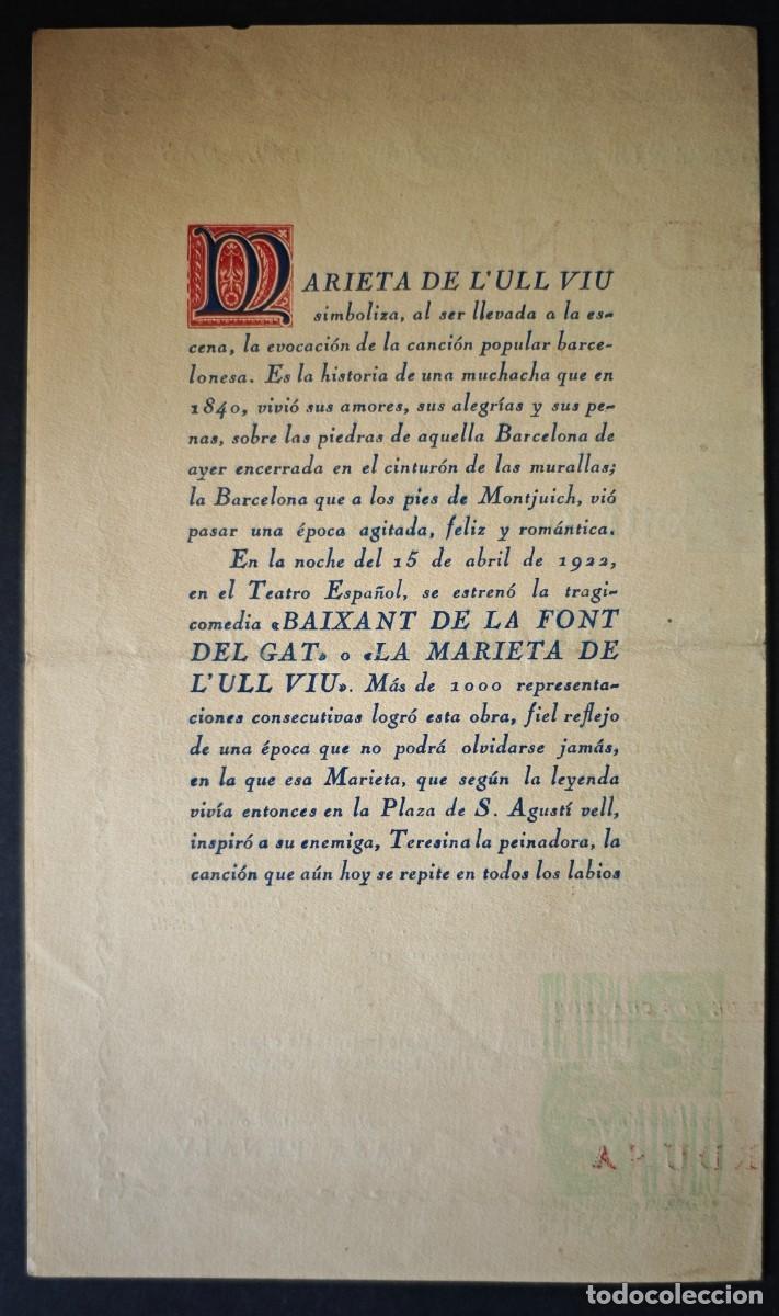 Coleccionismo: TEATRO APOLO - BARCELONA- 2 PROGRAMAS - Foto 4